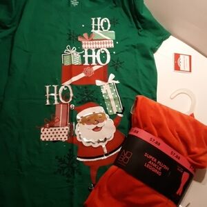 Christmas shirt leggings set size small